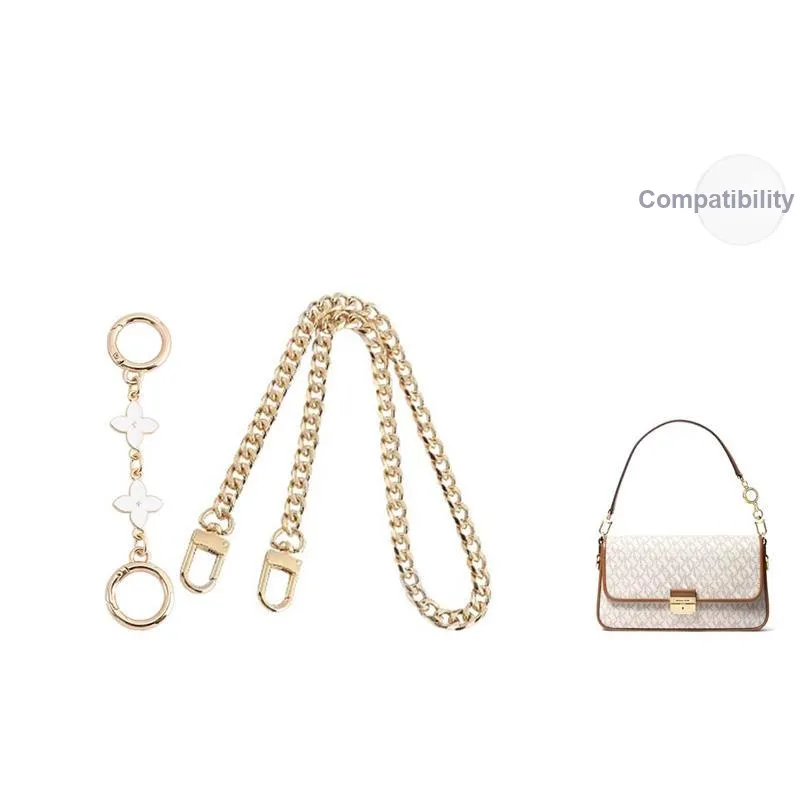 Ingenuity Handmade Metal Bag Accessory Women's Gold Tone/White-3