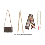 Smaller Bag Crossbody Modified Set[1.1 Adjustable Vegetable Tanned Leather+30cm Copper Decorative Chain+Silk Scarf]