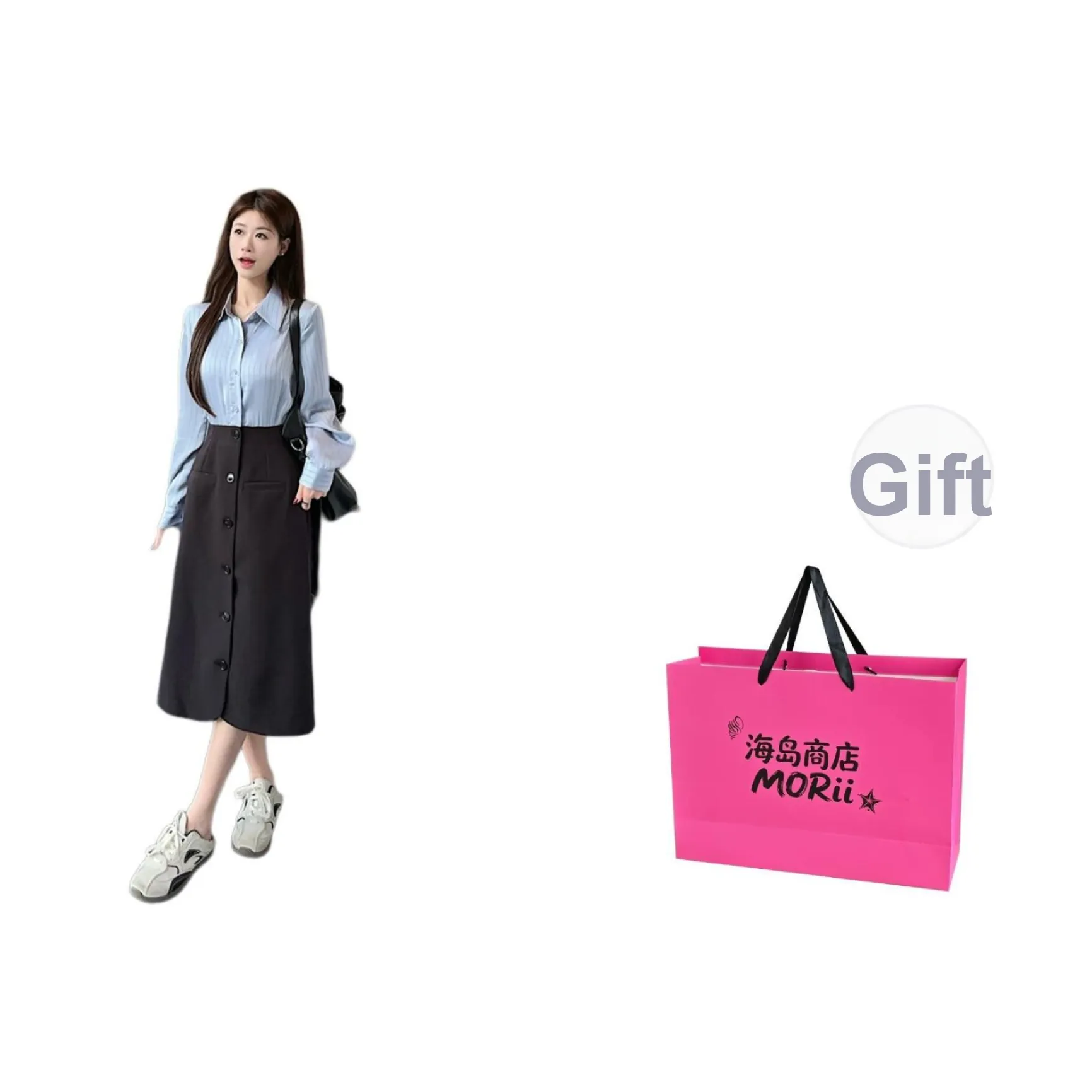 MORii Длинное платье с длинными рукавами женское