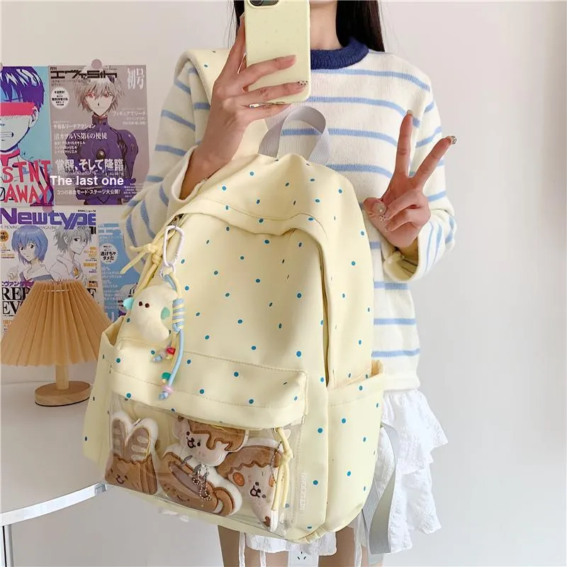 BAODIDAISHU Oxford Backpack Regular Women's White/Yellow/Black/Pink/Blue-13