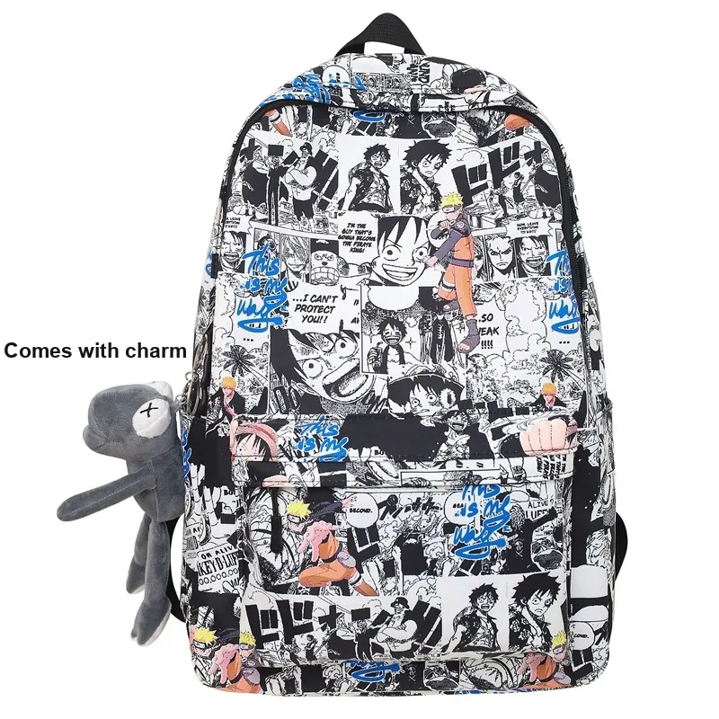 NOMK Nylon Backpack Regular Women's Black/Pink/Haze Blue-6