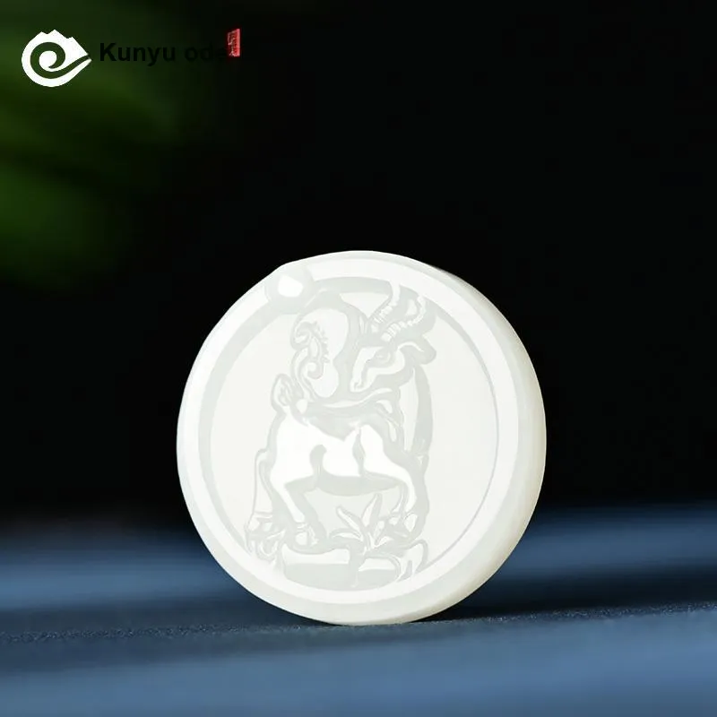 KUNYUYAO Pendants Pale Greenish White Jade Unisex-19