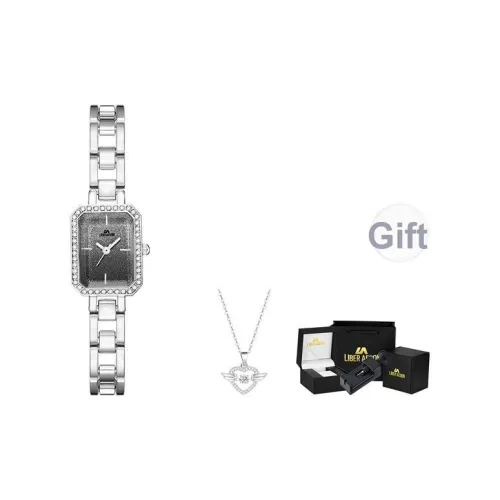 LIBER AEDON Наручные часы кварцевый механизм циферблат цвета космический серый женские часы