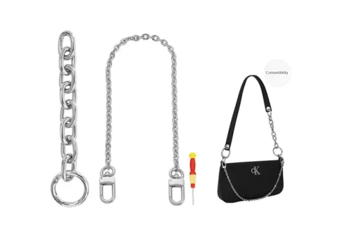Kim Yeon-sha Metal Decorative Chain Bag Accessory Women's Silver