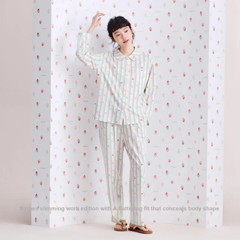 Red Beans At Home Pajama Set Women's-4