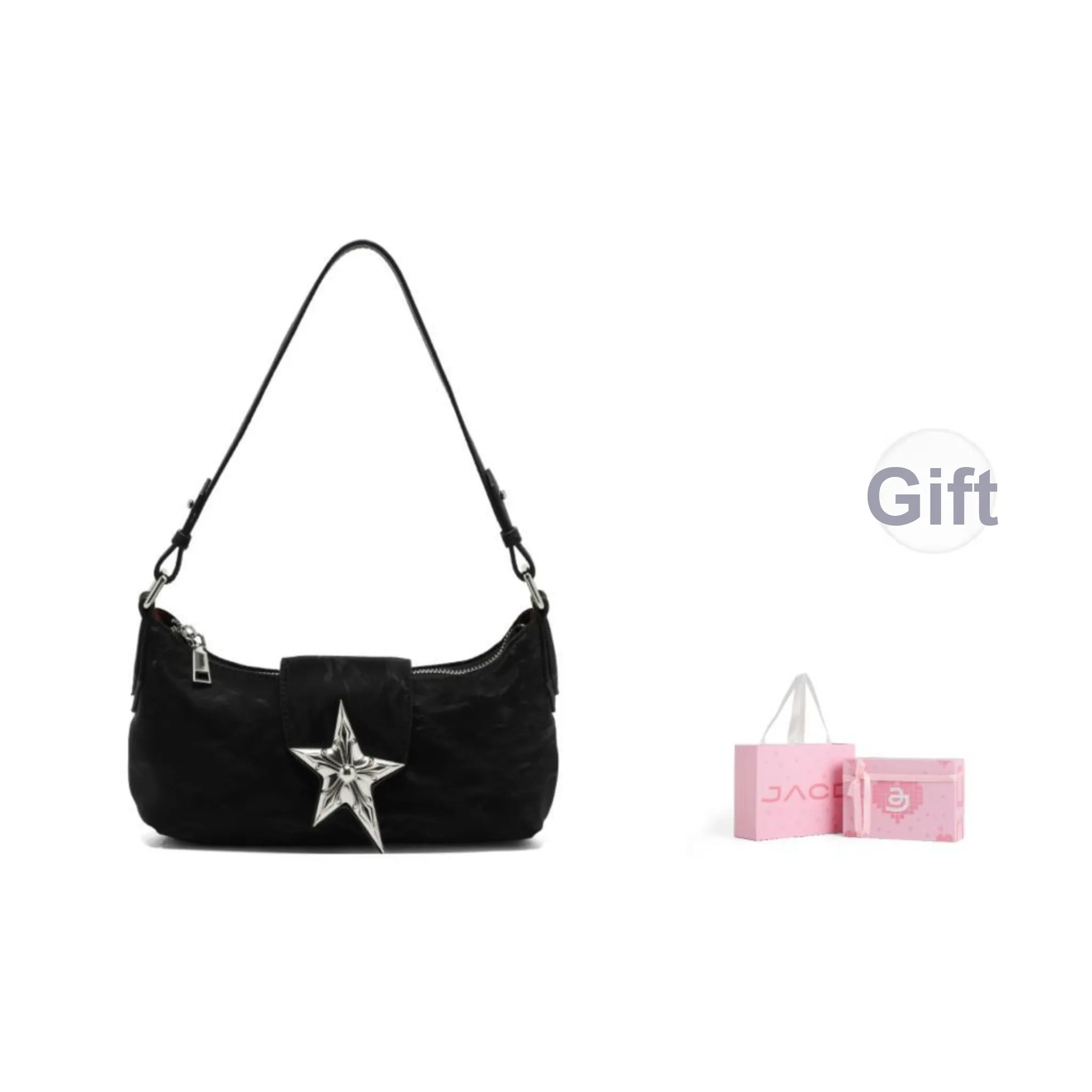 JACD PU Portable Crossbody Bag, Shoulder Bag Regular Women's Black/Brown