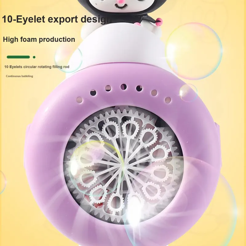 Sanrio Hello Kitty, Kuromi, My Melody, Cinnamoroll Handheld Multi Hole My Melody Kuromi Hello Kitty Bubble Machines-10