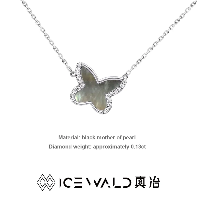 ICEWALD Diamond 925 Mother Of Pearl Necklaces Unisex-10