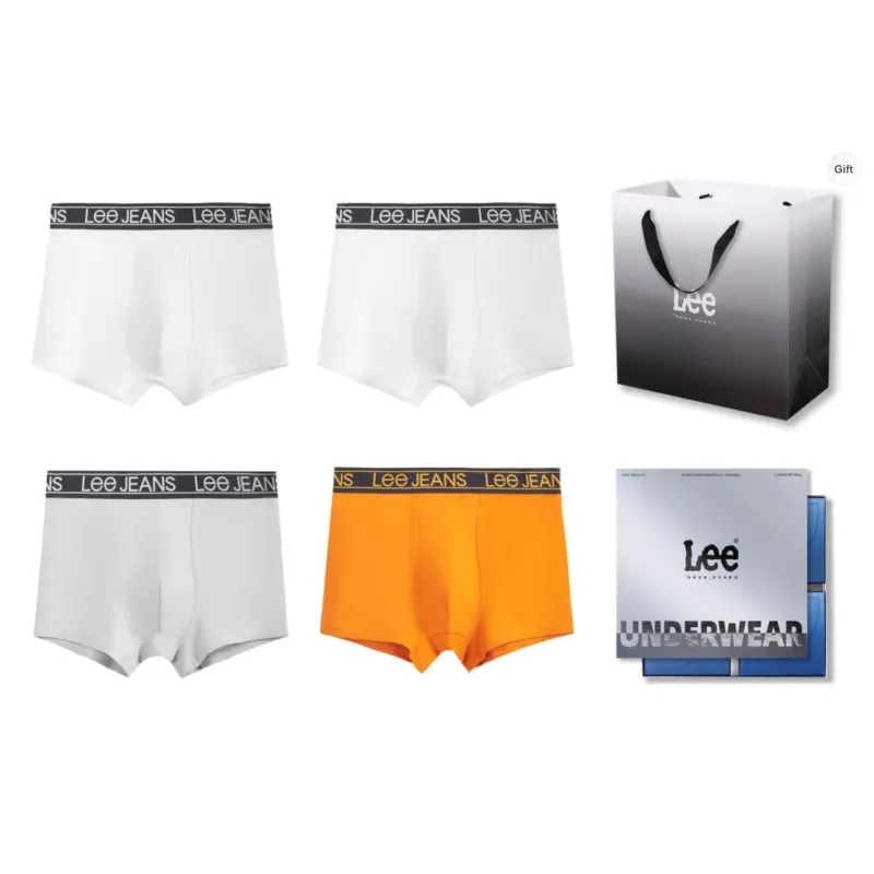 Lee Underpants Men's 4 Pack Box+Shopping Bag-3