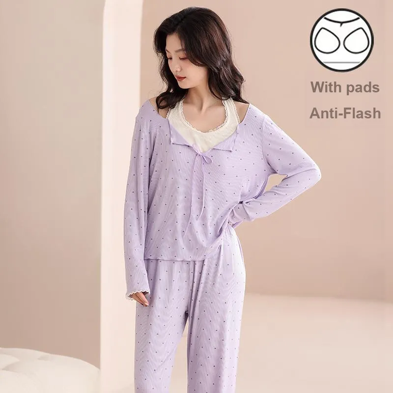 Qiao Ni Tong Pajama Set Women's Image Color-2
