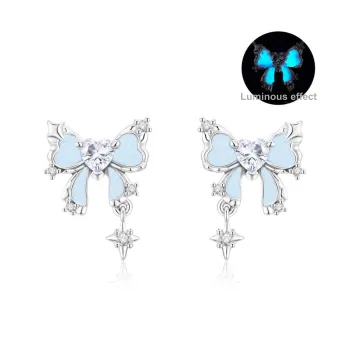 ZSY S925 Silver Stud Earrings Women's