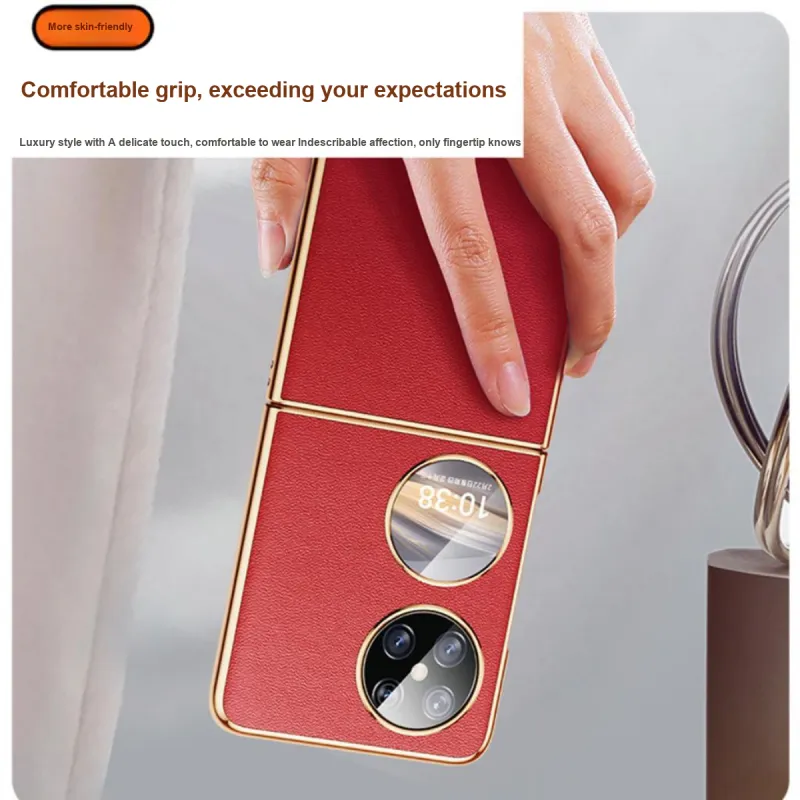Andmo Genuine Leather Material Lightweight Skin Friendly Foldable Display Case For Huawei Pocket2 Phone Cases-9