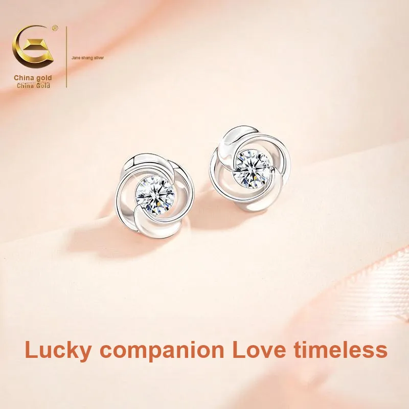 ZSY Sterling Silver Stud Earrings For Women's Women's-2
