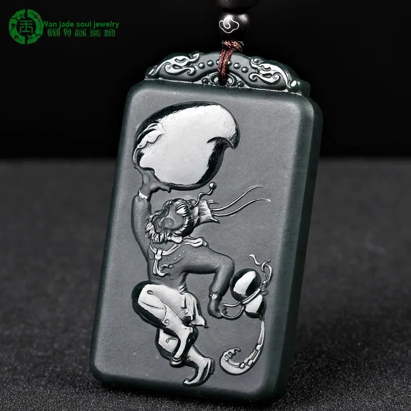 WANYUHUN Hetian Jade Pendants Green Jade Unisex-52
