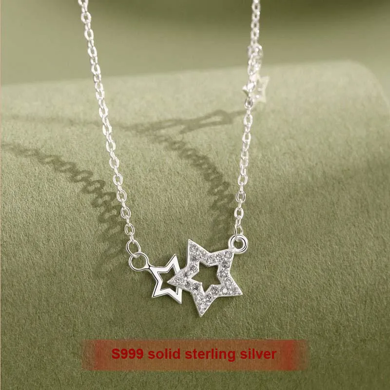 PUENTE 999 Fine Silver Collarbone Chain Women's-3