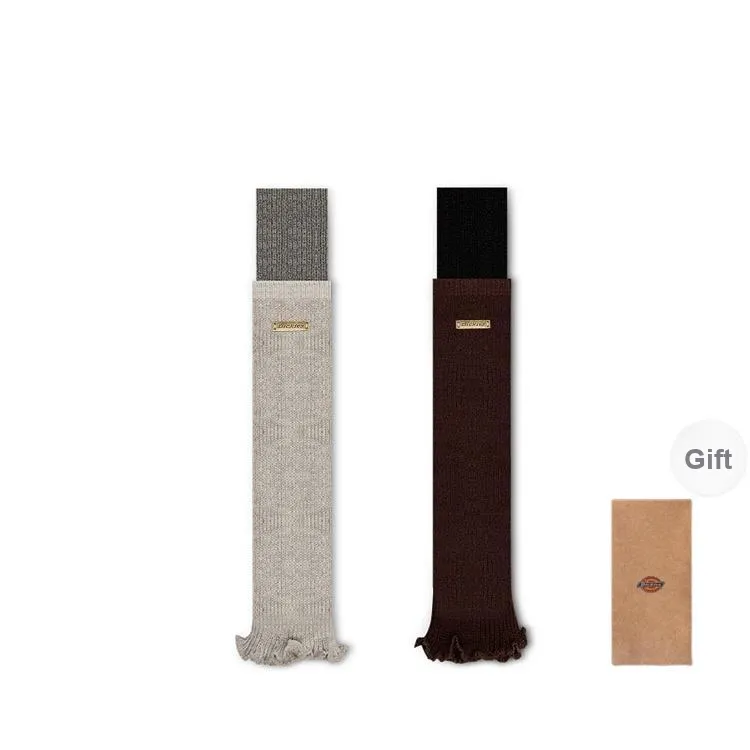 Dickies Lace Trims Slimming Layered Calf Socks Fall Winter Knee High Socks Gift Box Women's-14