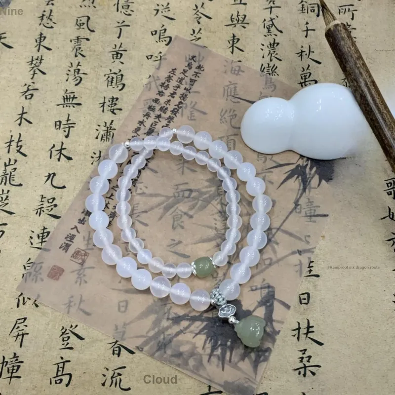 VIVIWELL Bracelets White Jade Unisex-3