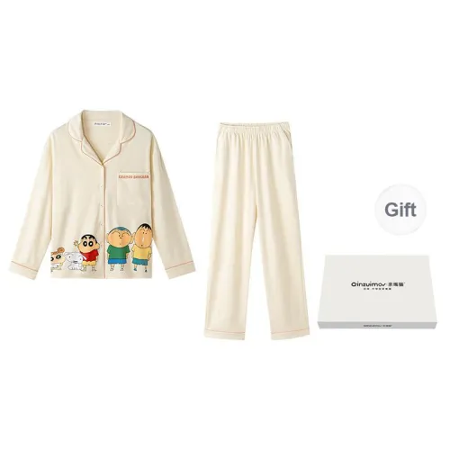 QINZUIMAO Pajama Set Women's Gift Box Set Ecru