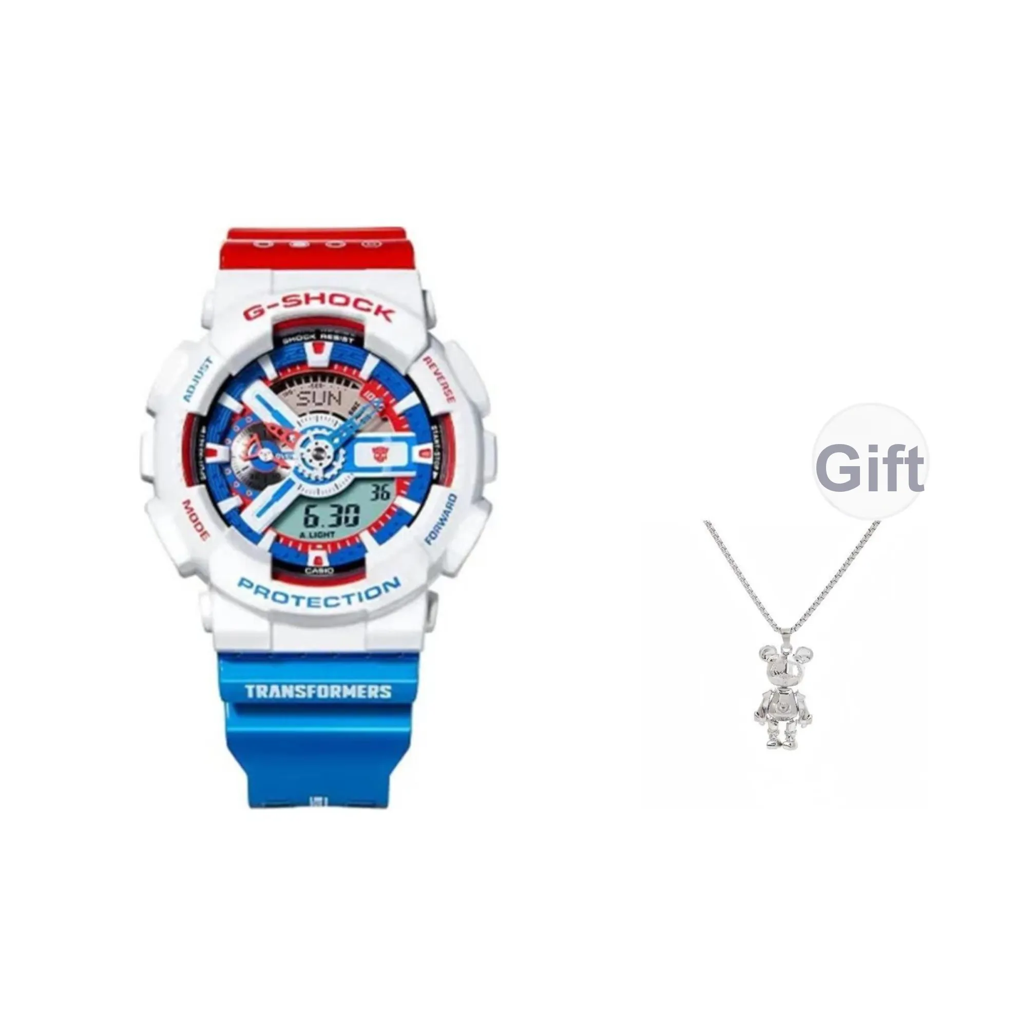 Г Shock Кварцевый механизм Унисекс Синий циферблат