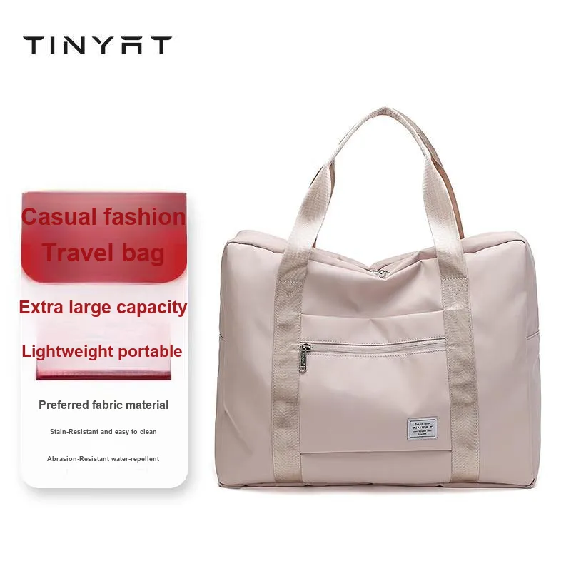 TINYAT Polyester Travel Bag Regular Unisex Gray/Black/Pink/Purple/Khaki-14