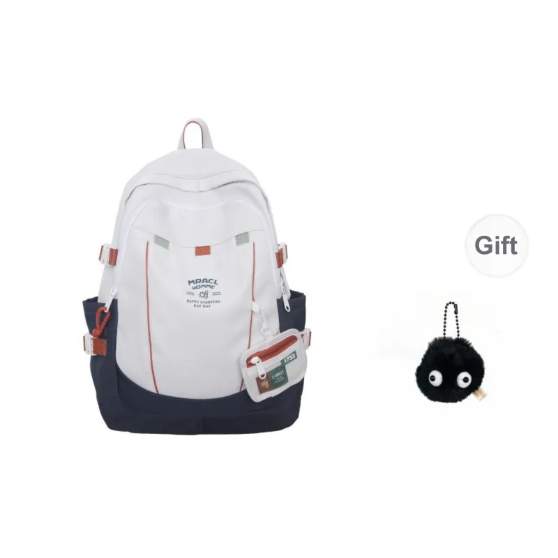 URBAN FOREST Nylon Backpack Unisex Black Red/Purple/Green Blue/Coffee-21