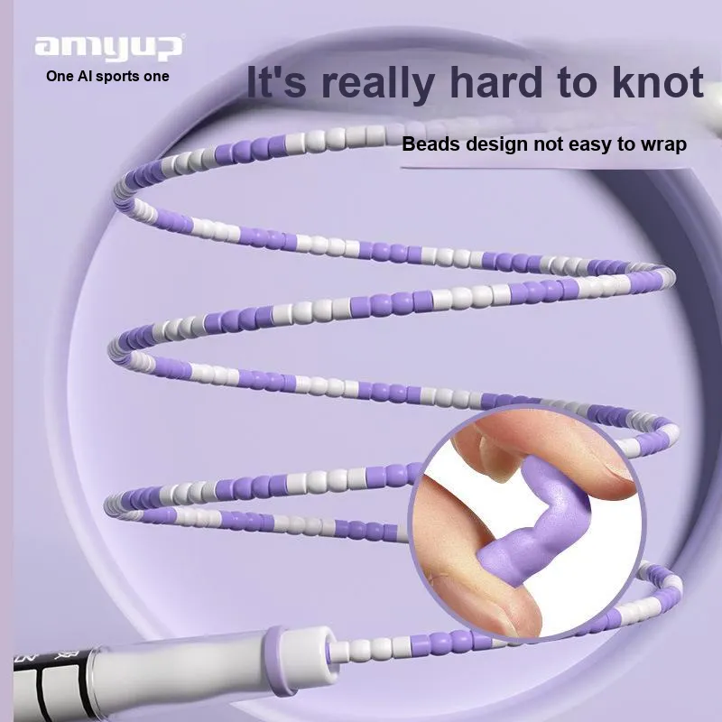 AMYUP Casual Entertainment Non Countable Jump Ropes Adults/Kids/Teenagers/Students PP Controller TPE Silicone Rope 2.8m-1