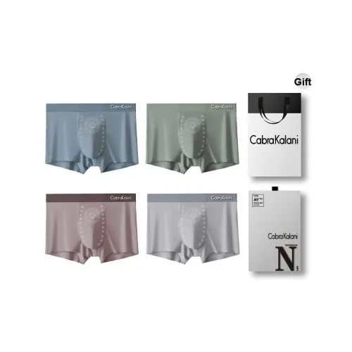 CABRAKALANI Cabra Kalani Полиамид Ice Silk Cooling Минималистский стиль Удобный Бренд Counter Display 4 шт Подарочный набор Gift Box Set Боксеры Мужские Боксеры