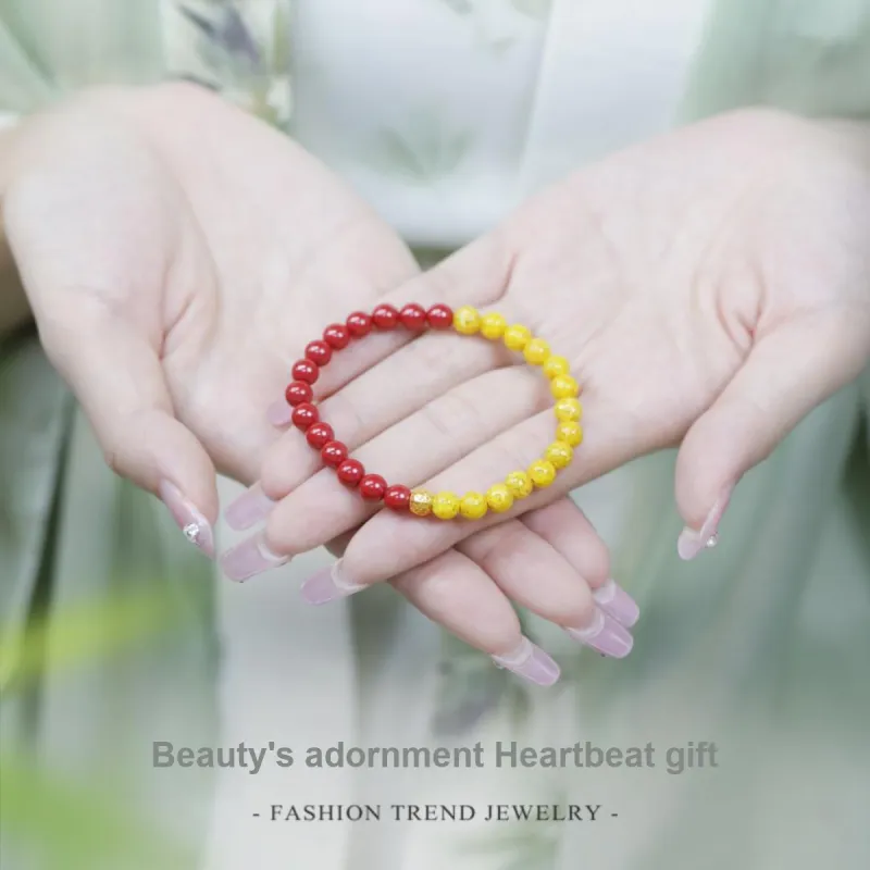 Love Reconstructed Cinnabar Bracelets Women's-6