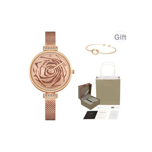 FEYERT Foyer Rose Collection Кварцевый механизм ремешок из нержавеющей стали женские часы серебристый циферблат