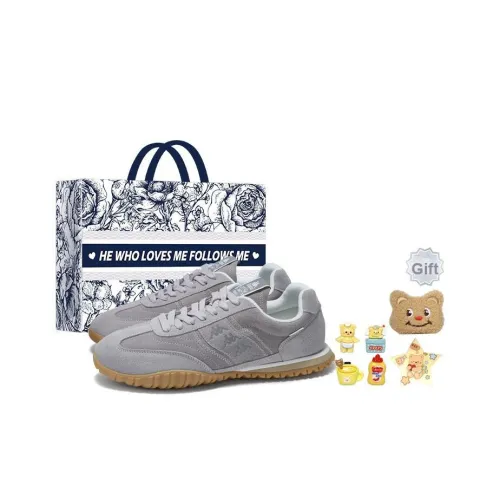 KAPPA Шорты Устойчивые к истиранию Низкий Топ Повседневные Беговые кроссовки Унисекс Акула Серый