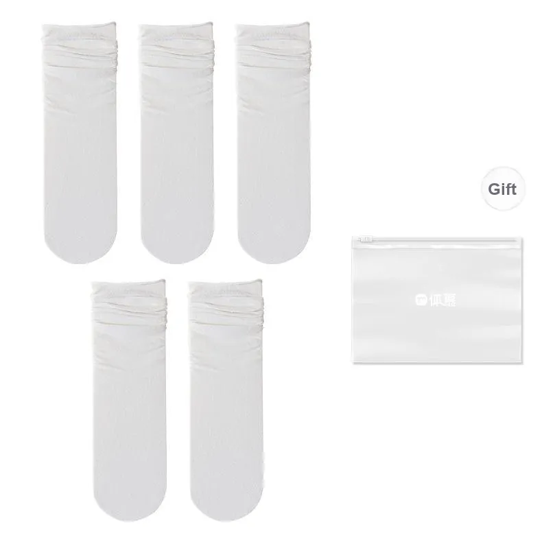 Temooues Mid Calf Socks Women's Shopping Bag Combo Set-9