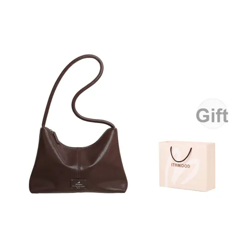 Miao Di Растительное дубление Лицевая коровья кожа Бродяга Сумка на плечо Тоут Сумка Мягкая сумка Обычный Женские Коричневый