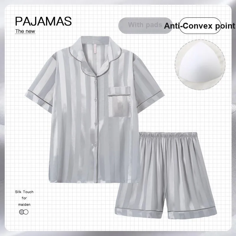 Qiao Ni Tong Pajama Set Women's Gray-1