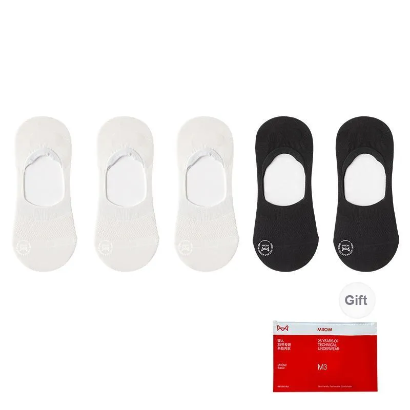MIIOW Cool One Summer Series No Show Socks Men's Shopping Bag 5 Pack-21