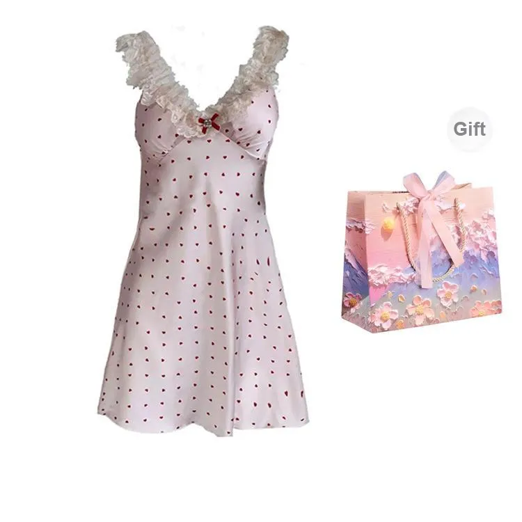 MIIOW Nightgown Women's Heart Pink-8