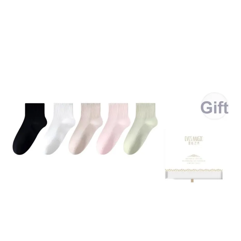 XIA.WA.ZHI.XIU Ankle Socks Women's Shopping Bag 5 Pack-24