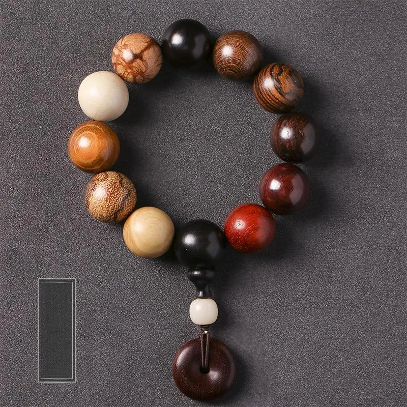 HANCANG Zabelia Biflora Wooden Bracelets Unisex-11