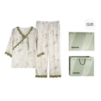 Xuan Liang Pajama Set Women's Gift Box Set Milk Candies Beige