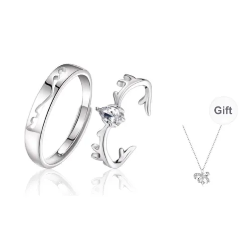 HANYUDIE S925 Silver Ring Confession Anniversary Christmas Gift Unisex