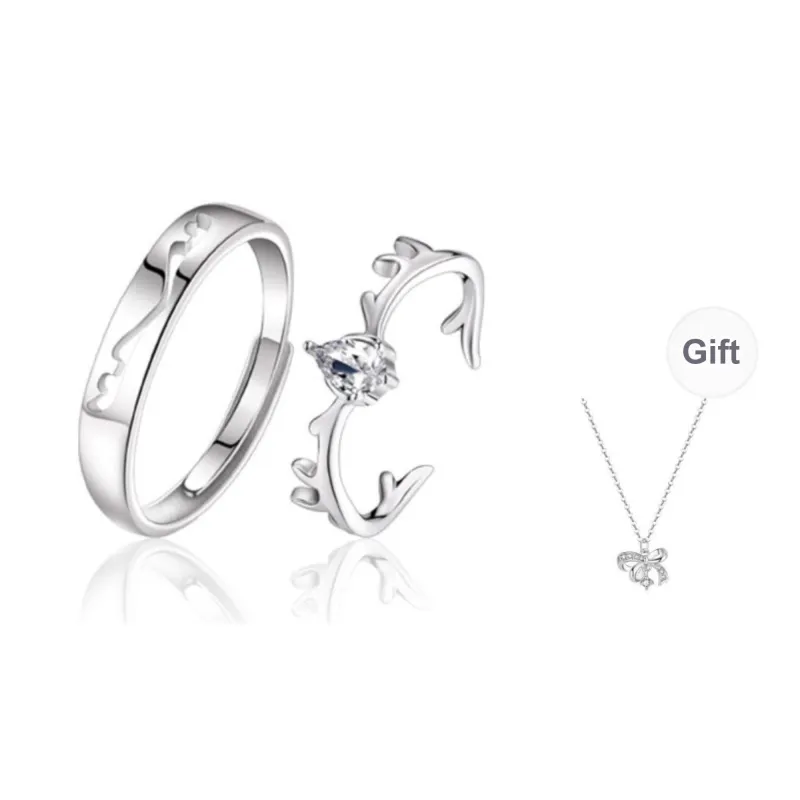 HANYUDIE S925 Silver Ring Confession Anniversary Christmas Gift Unisex-0