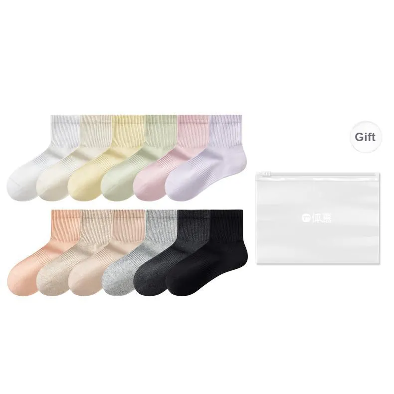 Temooues Ankle Socks Women's Shopping Bag Combo Set-12