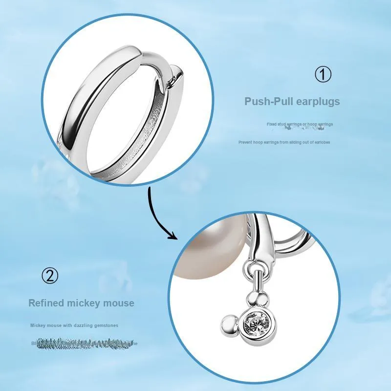 Disney S925 Silver Earrings Women's-9
