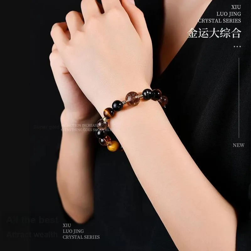 Harf Tiger's Eye Stone Jade Bracelets Unisex-7