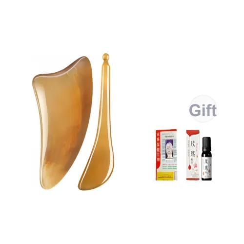 SHUJIAREN Натуральный Корова Horn Спина Растяжка Массажный Штифт и Гуаша Полный Комплект Красота Глаза Eye Регион