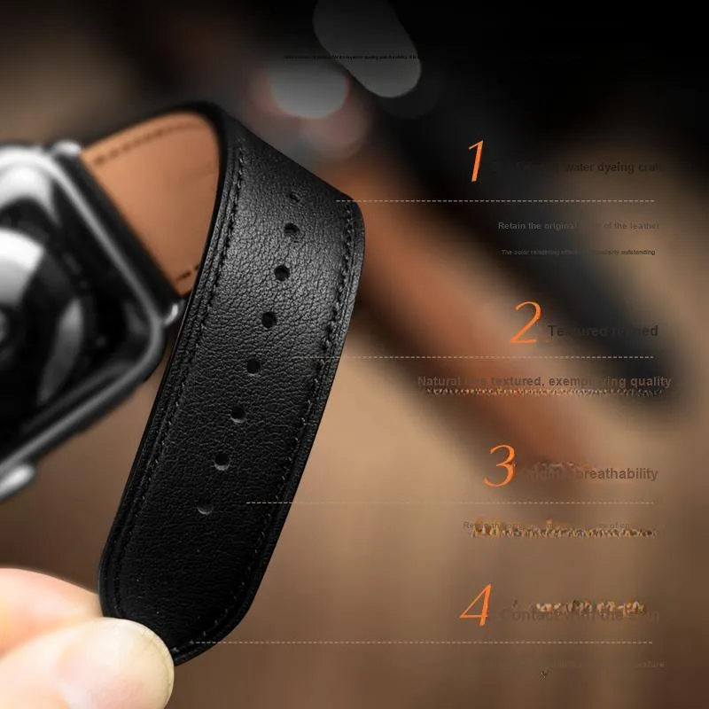 IStrap Apple Compatibility Watch Band 41/42/45/46/49mm Genuine Leather Material-1