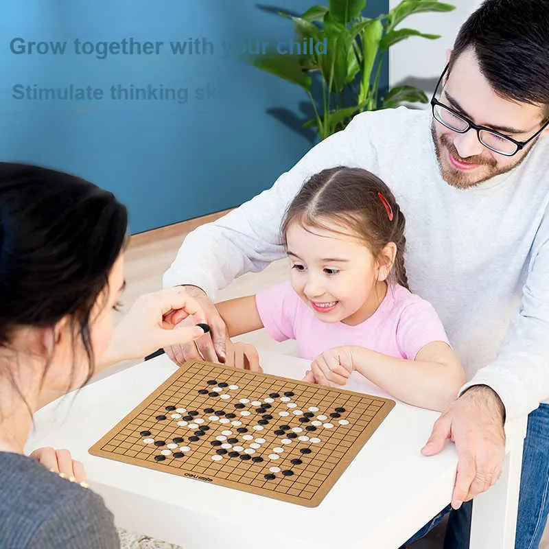 Deli Five In A Row Chinese Chess 2 in 1 Double Sided Board Games-1