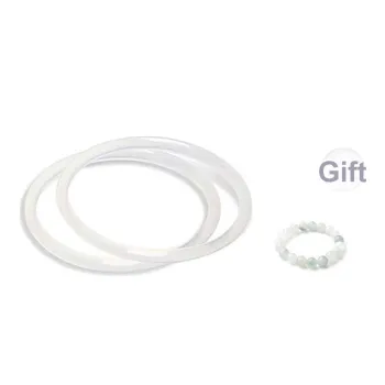 LUXLINE Natural Chalcedony Bangles Women's