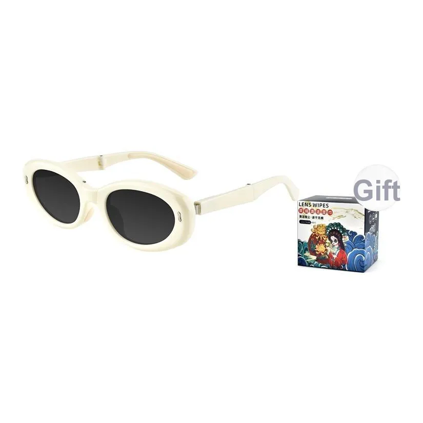 Ournor TR Памятный пластик OVAL SUNGLASSES Унисекс Черный