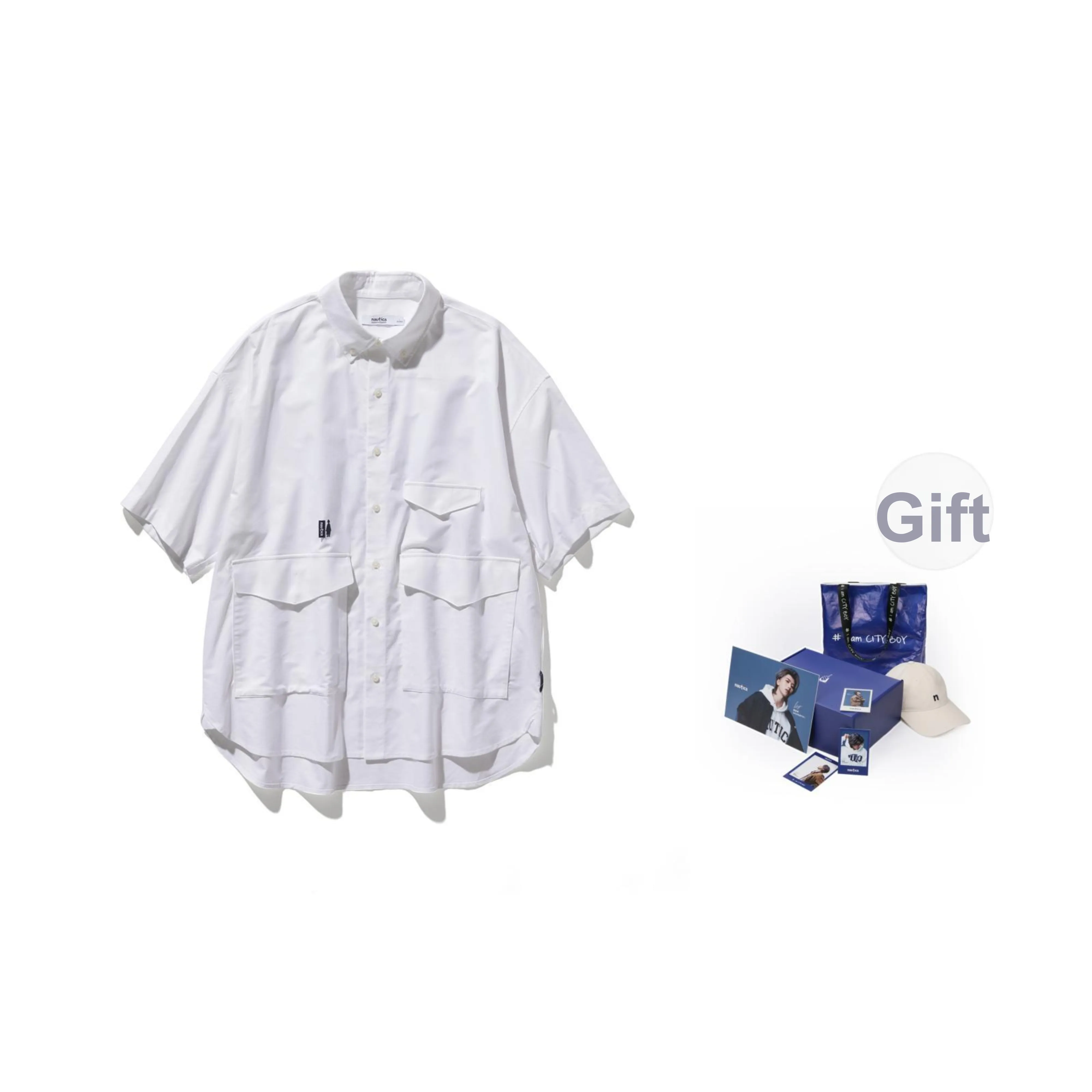 Nautica White Sail Короткий рукав рубашка унисекс