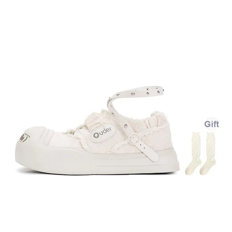 Ouder Smiler Swan Dance Skateboard Shoes Women's White Swan